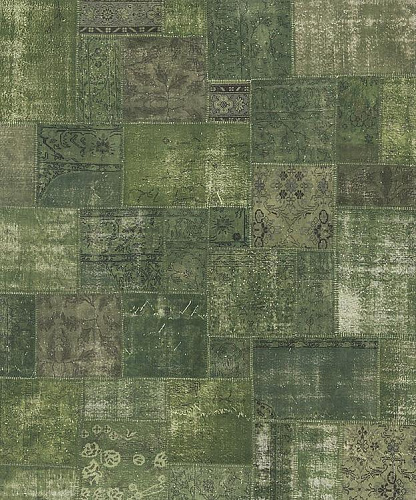 Green Patchwork Luxury Rug
