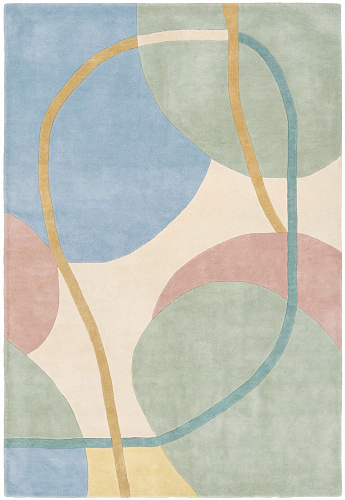 Soft Circles Pastel Handwoven Rug