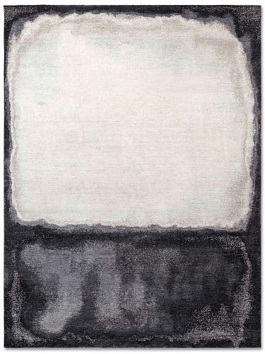 White Grey Hand-Woven Exquisite Rug