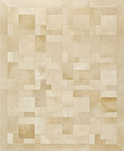 Puzzle Beige Luxury Cowhide Rug