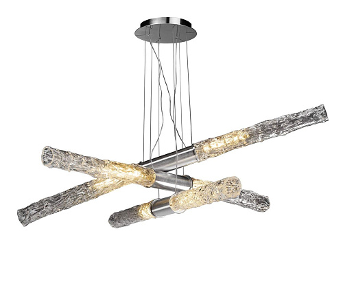 Italian Clear Handblown Glass Chandelier