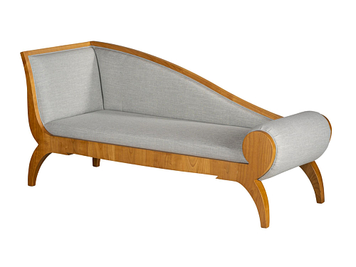 Paolina Gray and Honey Handcrafted Chaise