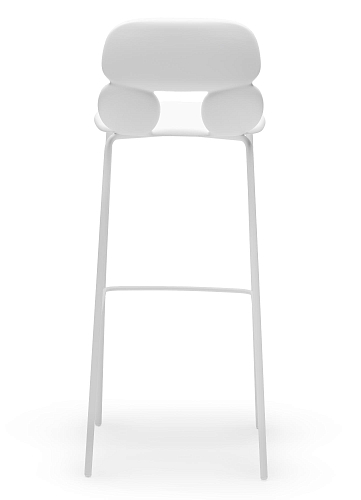 Nube White Bar Stool