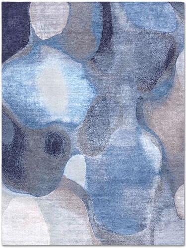 Blue / Grey Luxury Handwoven Rug