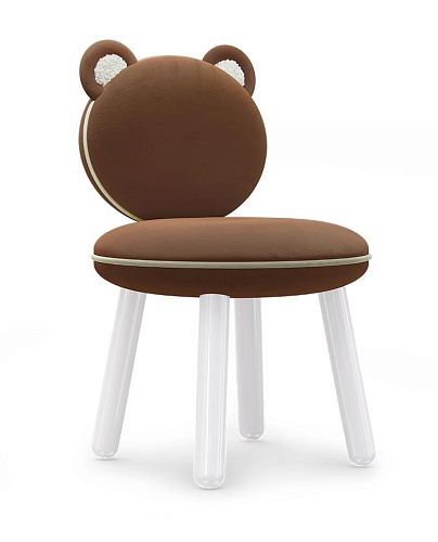 Fluffy Bear Brown Soft Kids Chair