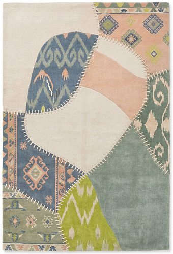 Textile Fragments Green Handwoven Rug