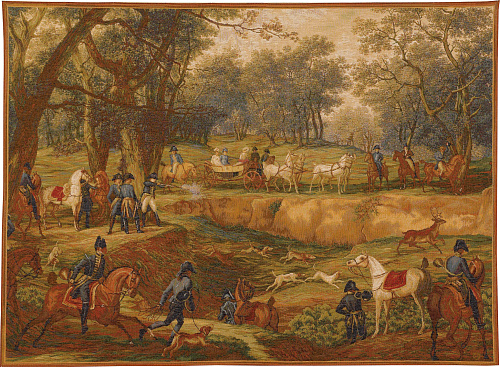 Napoleonic Hunt Handwoven Tapestry