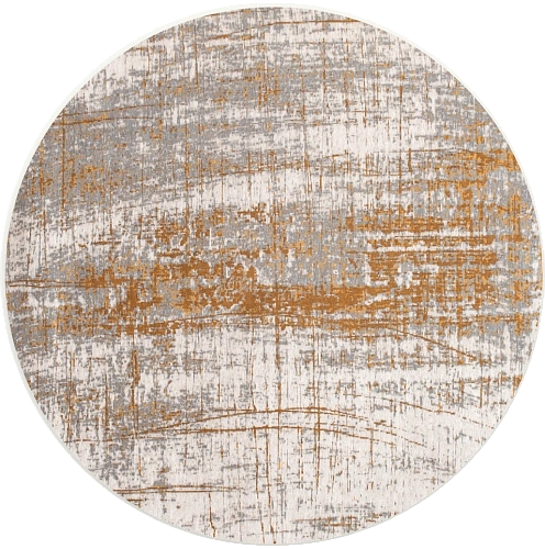 Vintage Gold Round Rug