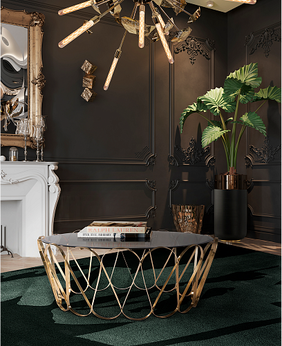 Aquarius Gold Designer Coffee Table