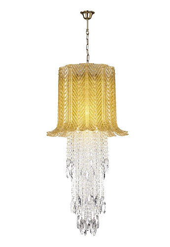 Artisan Murano Glass Leaf Chandelier