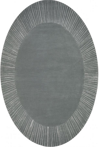 Oval Wool / Lurex Hand-woven Luxury Rug