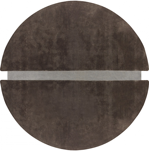 Pop Art Brown Round Luxury Rug