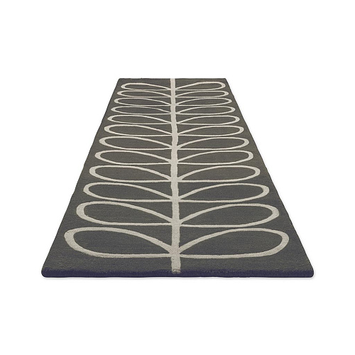 Linear Stem Runner Slate Rug