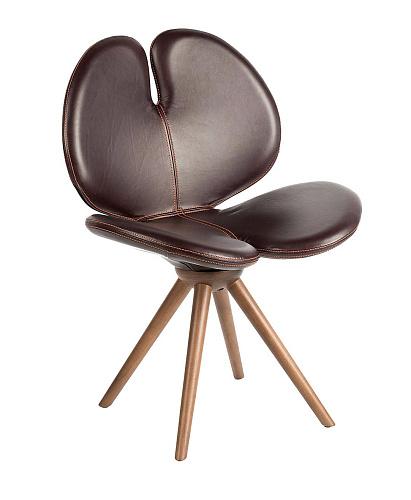 Pansè Wool and Leather Designer Chair