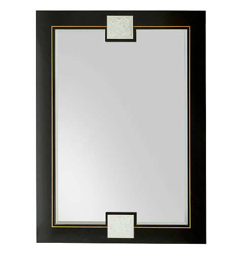 Ebony Brass Artisan Wall Mirror