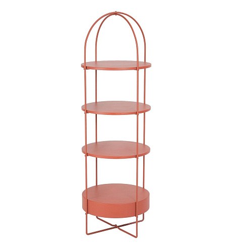 Red Lacquered Storage Shelf