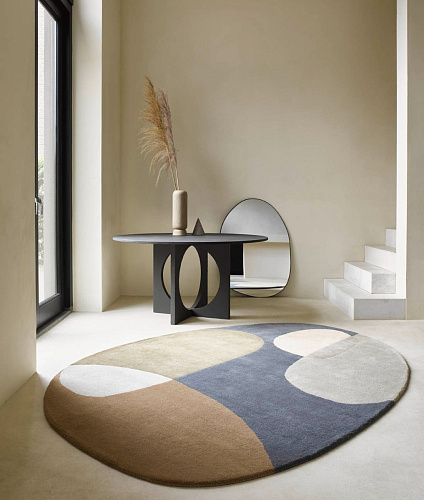 Art Deco Oval Wool Rug