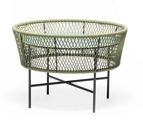 Tamburo Round Green Outdoor Coffee Table