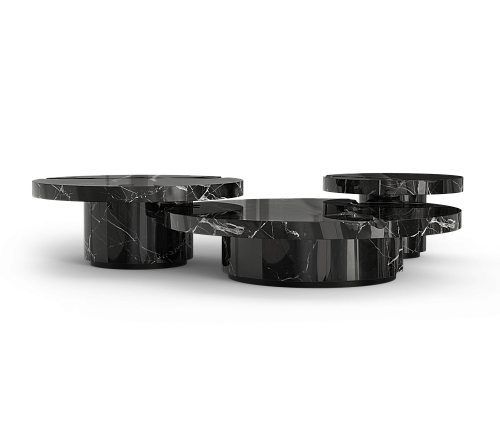 Nero Marquina 3-Piece Coffee Table Set