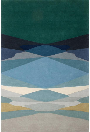 Curvature Wool Indian Hand-woven Luxury Rug