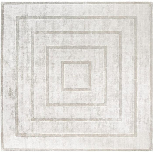 Border Hand-Loomed Silver Rug