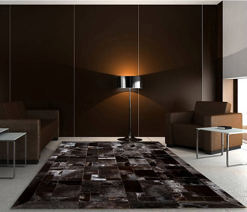 Puzzle Brown Luxury Cowhide Rug