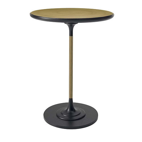 Brass-Adorned Bistro Table