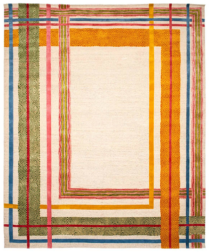 Hand-woven Checkered Luxury Rug