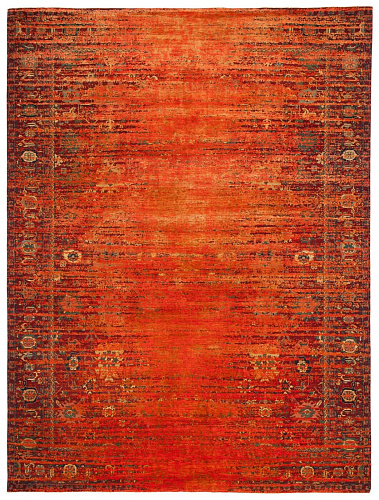 Faded Hand Knotted Vintage Luxury Rug