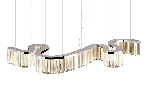 Snake Silver Chandelier