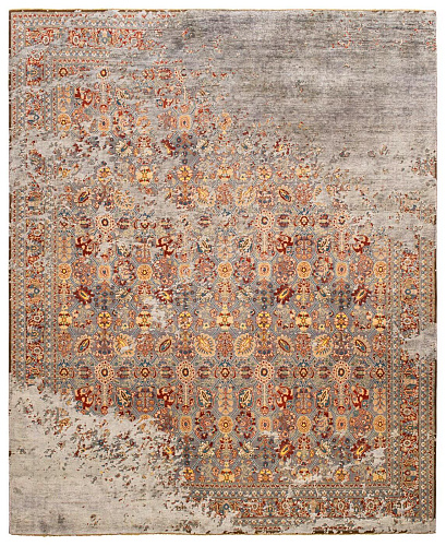 Faded Hand Knotted Vintage Luxury Rug