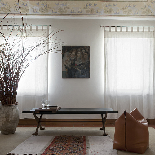 Branda Frosted Leather Crafted Bench