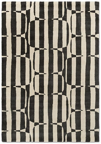 Block Stripe Charcoal Rug