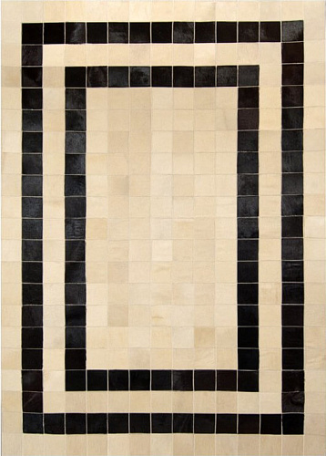 Nafplion Border Luxury Cowhide Rug