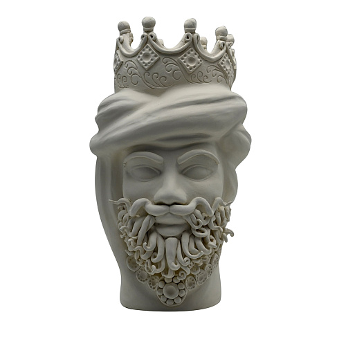 Grey Moor's Head Italian Crafted Sculpture