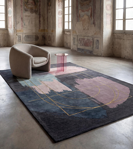 Midnight Brushwork Artisan Rug