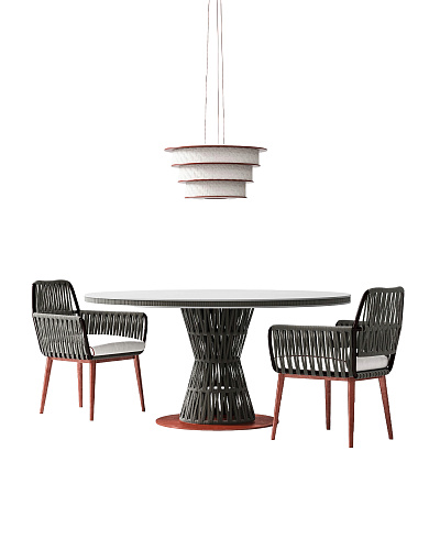 Artisanal Rope-Design Armchair