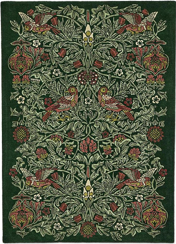 Bird Green Designer Rug