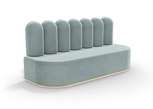 Fluffy Cloud II Blue Sofa