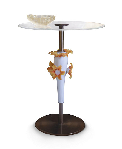 Artisan Glass-Top Side Table