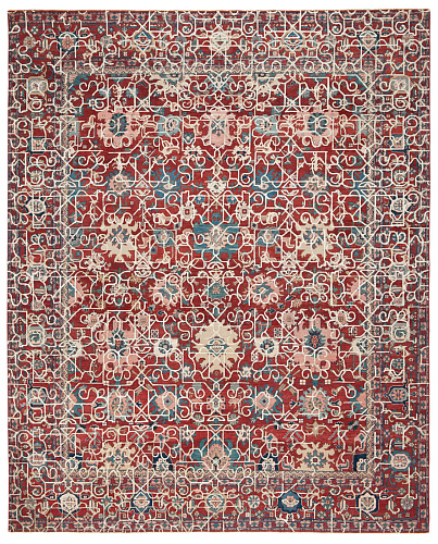 Faded Hand Knotted Vintage Luxury Rug