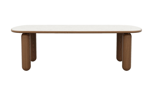 Dolmen Natural Oval Italian Dining Table