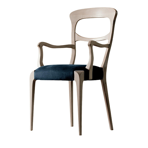 Capotavola Grey Italian Chair with Armrests