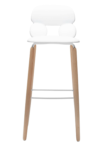 Nube White Bar Stool