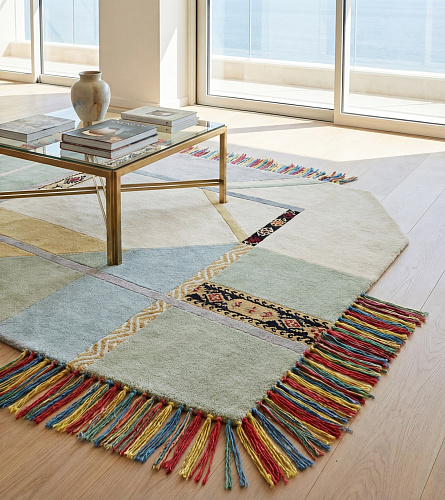 Radial Mosaic Handwoven Rug