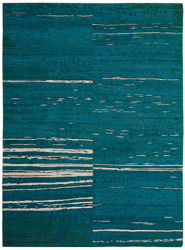 Wool Blue Luxury Hand-woven Rug
