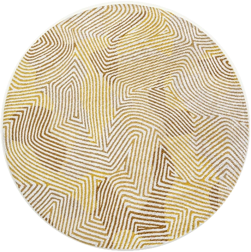 Bohemian Mustard Round Rug