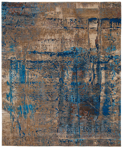 Hand-woven Luxury Rug Artwork Blue