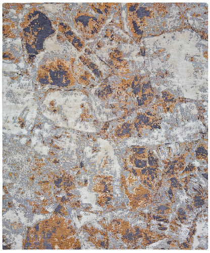 Emerald Brown Wool & Silk Luxury Rug