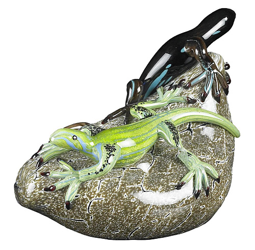Lizards on Stone Italian Sculpture